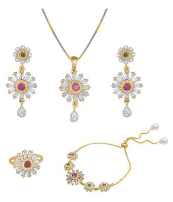 Gold diamond necklace-sets 1