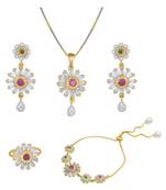 Gold diamond necklace-sets