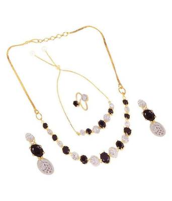 Gold diamond necklace-sets 1