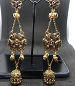 Gold crystal earrings