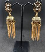 Gold crystal earrings