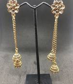 Gold crystal earrings