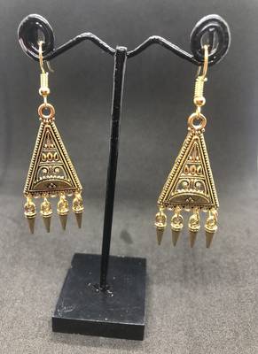 Gold crystal earrings 1