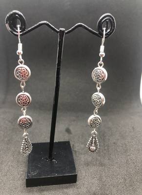 Silver crystal earrings 1