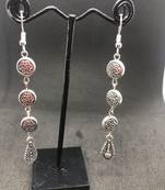 Silver crystal earrings