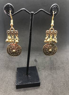 Gold crystal earrings 1