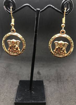 Gold crystal earrings 1