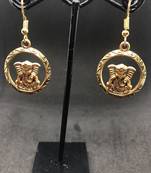 Gold crystal earrings