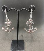 Silver crystal earrings