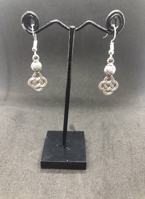 Silver crystal earrings 1