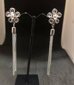 Silver pearl earrings