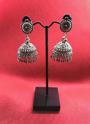 Silver crystal earrings 1
