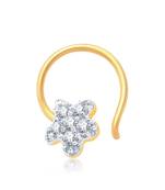 White cubic zirconia nose-ring