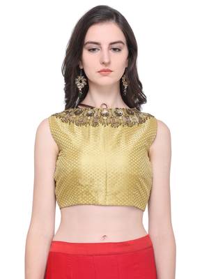Red embroidered art silk semi stitched lehenga 4