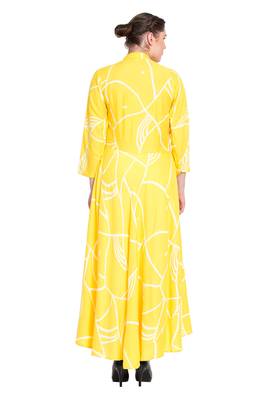 Yellow printed cotton kurtas-and-kurtis 2
