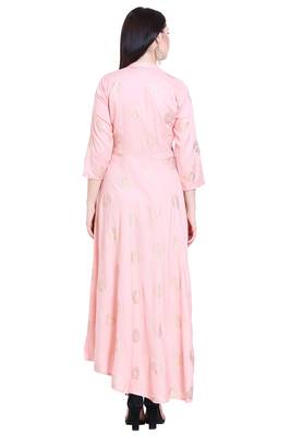 Baby-pink printed cotton kurtas-and-kurtis 2