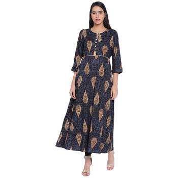 Grey printed cotton kurtas-and-kurtis 1