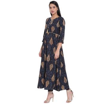 Grey printed cotton kurtas-and-kurtis 3