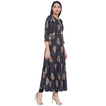 Grey printed cotton kurtas-and-kurtis 4
