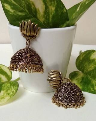 Bronze Agate Jhumkas 1