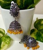 Silver Agate Jhumkas