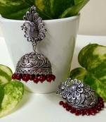 Silver Agate Jhumkas