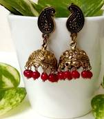 Silver Agate Jhumkas