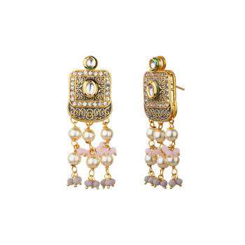 Pink Statement Multilayered Saroswki Onex Necklace Sets 2