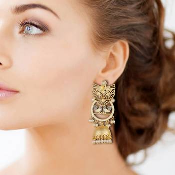 Gold Agate Earrings 2