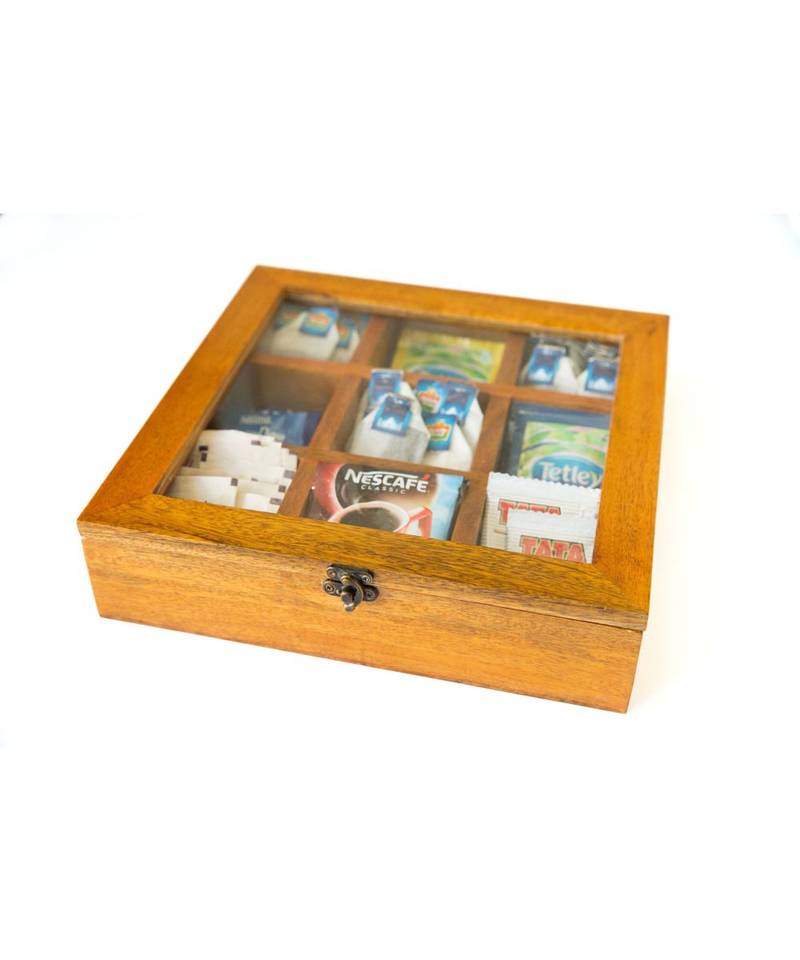 Tea Box With Nine Compartments