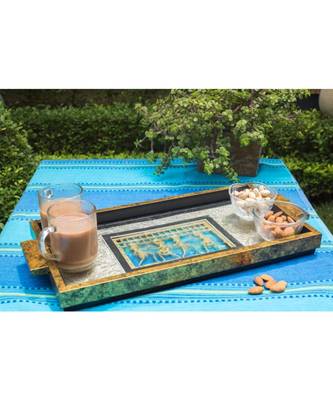 Serving Tray with goldLeafing 1