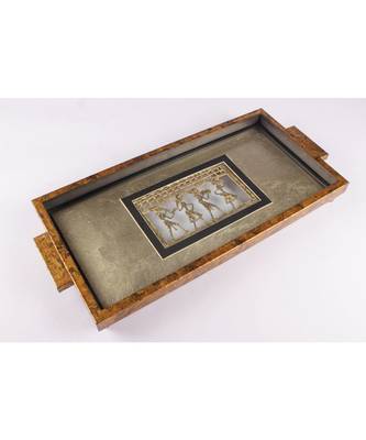 Serving Tray with goldLeafing 2