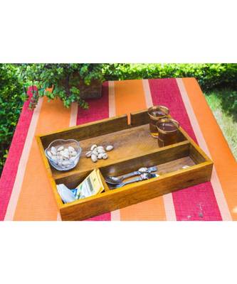 Mini Bar Tray in Mango Wood 1