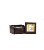 Dhokra Coaster Set With Stand ( Available In Set Of 4 )