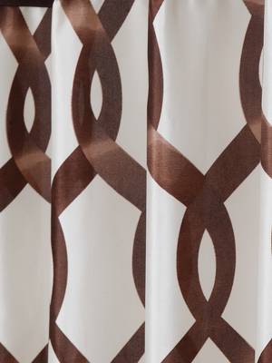 brown Polyester Plain Printed Door Curtains for Bedroom, Kitchen, Kids or Living Room 3