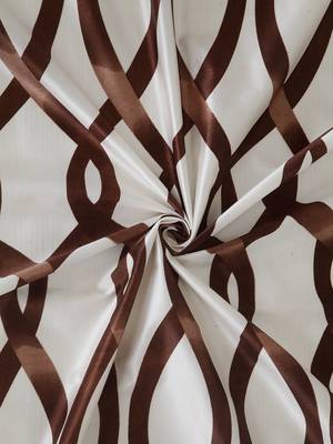 brown Polyester Plain Printed Door Curtains for Bedroom, Kitchen, Kids or Living Room 4