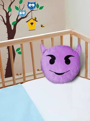 Smiley Emoji Soft Polyester Pillow - 15.7"x15.7", Yellow-011 1