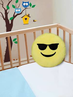 Smiley Emoji Soft Polyester Pillow - 15.7"x15.7", Yellow-012 1