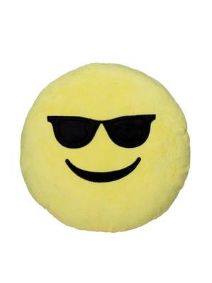 Smiley Emoji Soft Polyester Pillow - 15.7"x15.7", Yellow-012 2