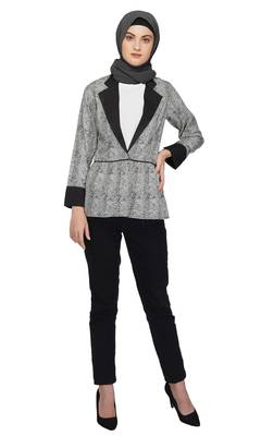 Salt and Pepper Jacket Coat By Ruqsar 1