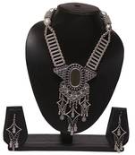 Oxidized navratri special necklace set with earring sets