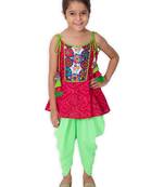 Pink Cotton Dhoti Set