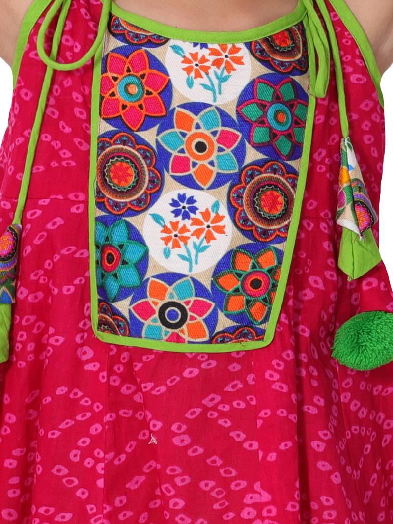 Pink Cotton Dhoti Set