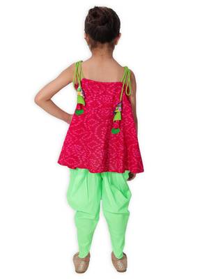 Pink Cotton Dhoti Set 3