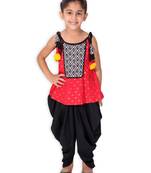 Red Cotton Dhoti Set