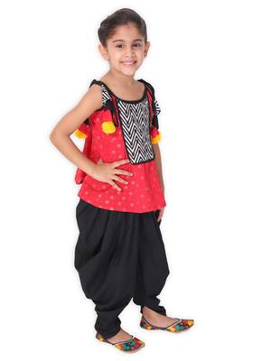 Red Cotton Dhoti Set 2