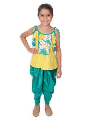 Yellow Cotton Dhoti Set 1