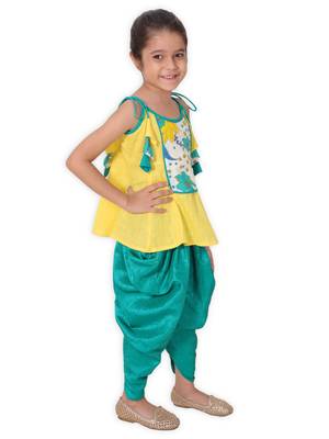 Yellow Cotton Dhoti Set 2