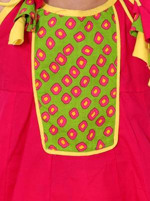 Pink Cotton Indo Western Top N Bottom 5