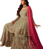 Green Beads Net Salwar